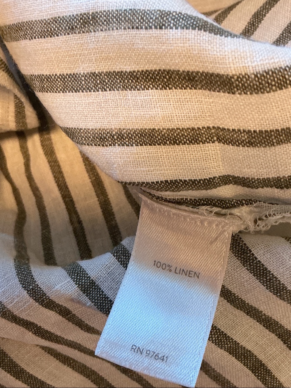 J. Jill Casual Striped Button-Down Shirt in White/Black L - Picture 6 of 7